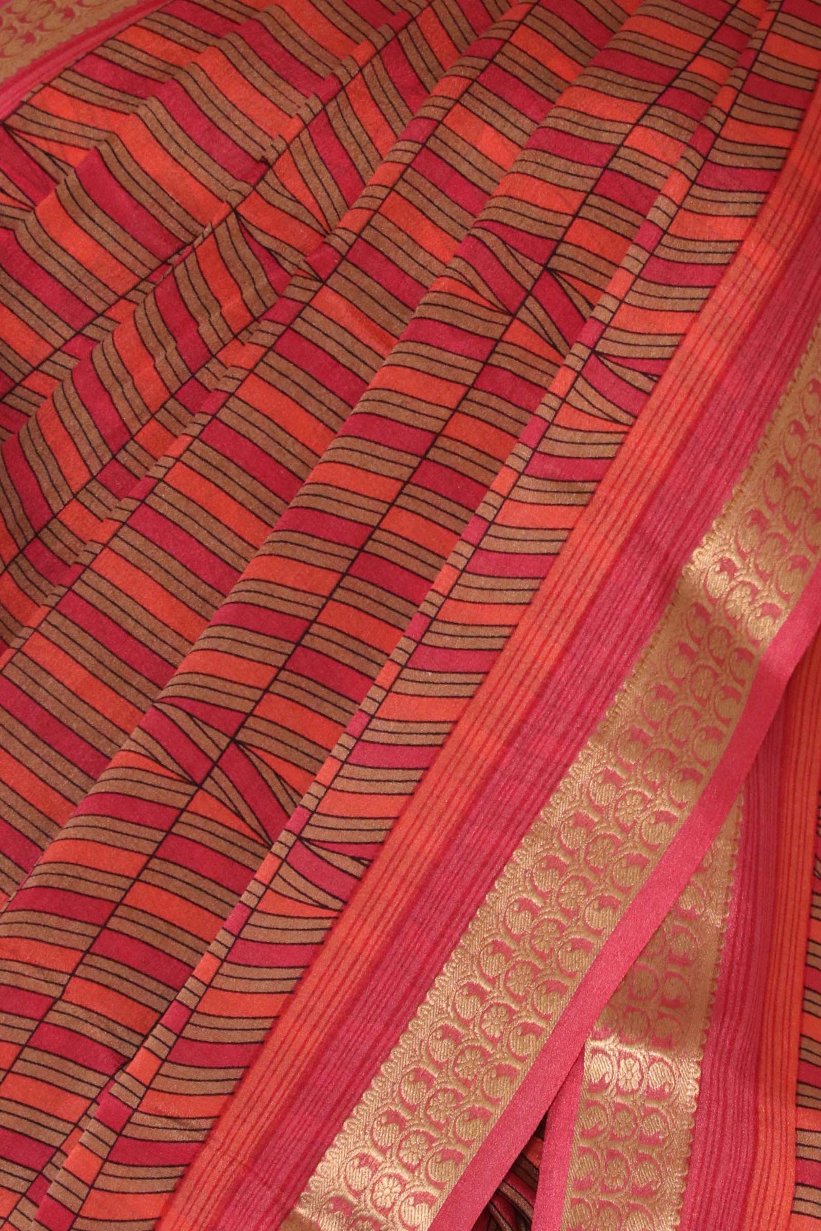 Pure Floral Zari Crepe Silk Saree AL206141